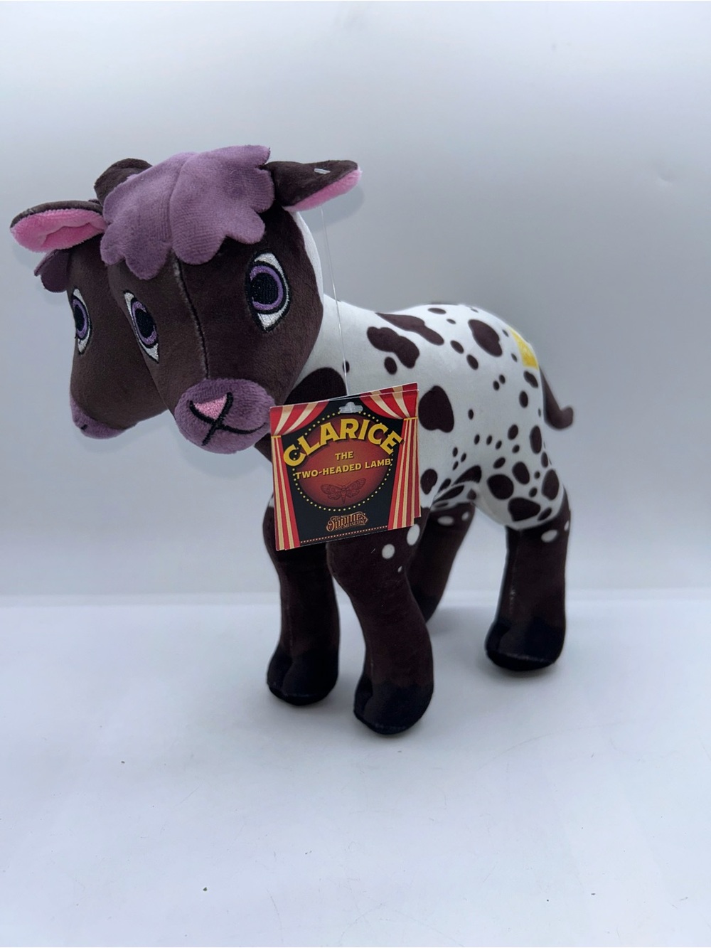 Two-Headed Lamb Plush Toy - Brown & White
